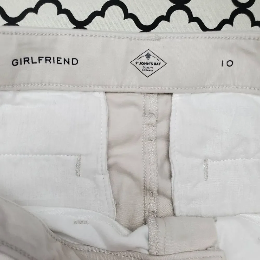 St. John's Bay 10 Girlfriend Khakis Pants